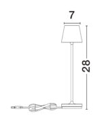 Lampa portabila Petit 2W 3000K, Corten si Aluminiu Nova Luce