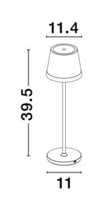 Lampa portabila Seina 2W 2700 K, Alb si Aluminiu Nova Luce