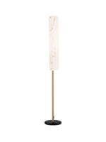 Lampadar Aider 23W 3000K, Auriu si Otel, Aluminiu, Alabastru artificial Nova Luce