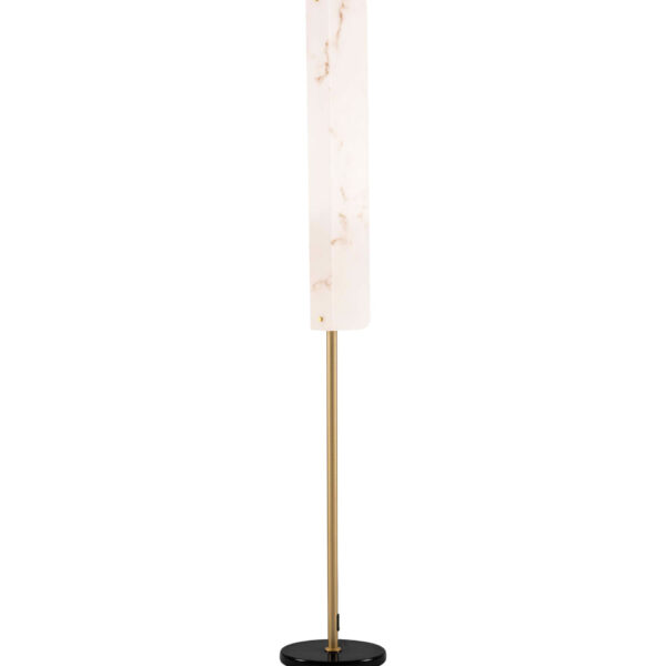Lampadar Aider 23W 3000K, Auriu si Otel, Aluminiu, Alabastru artificial Nova Luce