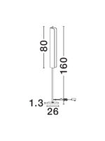 Lampadar Aider 23W 3000K, Auriu si Otel, Aluminiu, Alabastru artificial Nova Luce