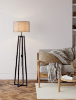 Lampadar Artis 12W, Gri si In, Lemn Nova Luce