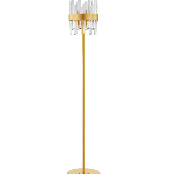 Lampadar Crown 50W, Auriu si Metal, Cristal Nova Luce