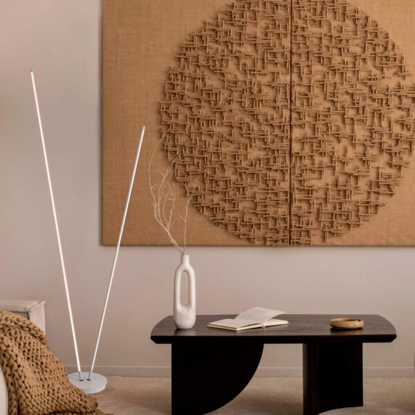 Lampadar Intec 33W 3000K, Alb si Aluminiu, Acrilic Nova Luce