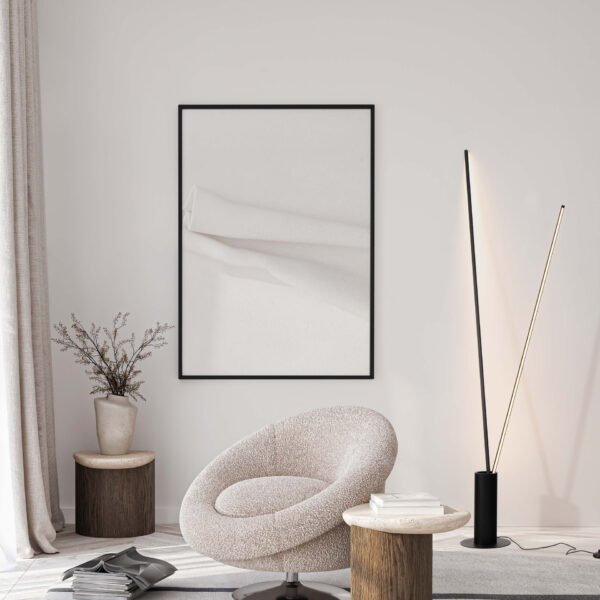 Lampadar Kimolia 49W 3000K, Negru si Aluminiu Nova Luce