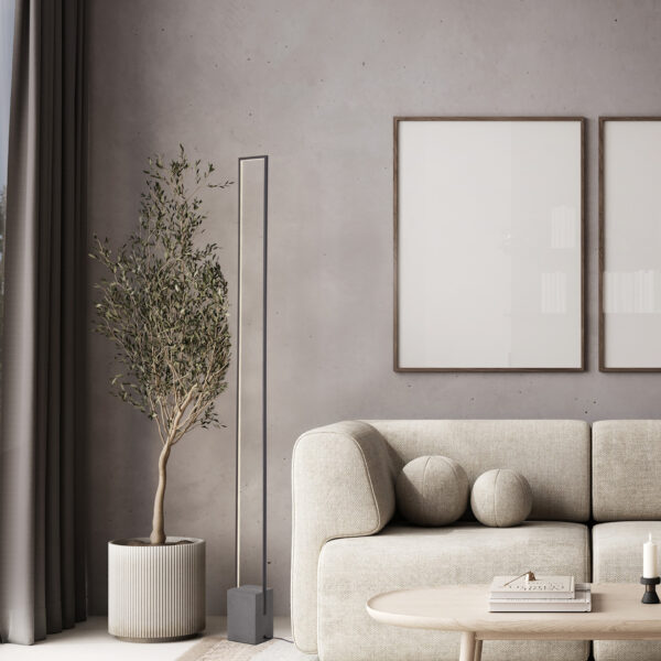 Lampadar Lithos 26W 3000K, Negru, Antracit si Beton Nova Luce