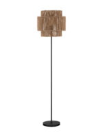 Lampadar Lito 12W, Negru si Metal, Ratan Nova Luce