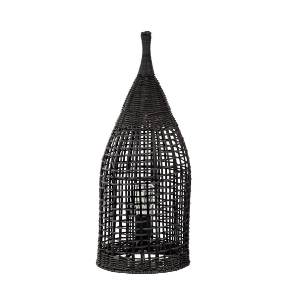 Lampadar Naos 12W, Negru si Metal, Ratan Nova Luce