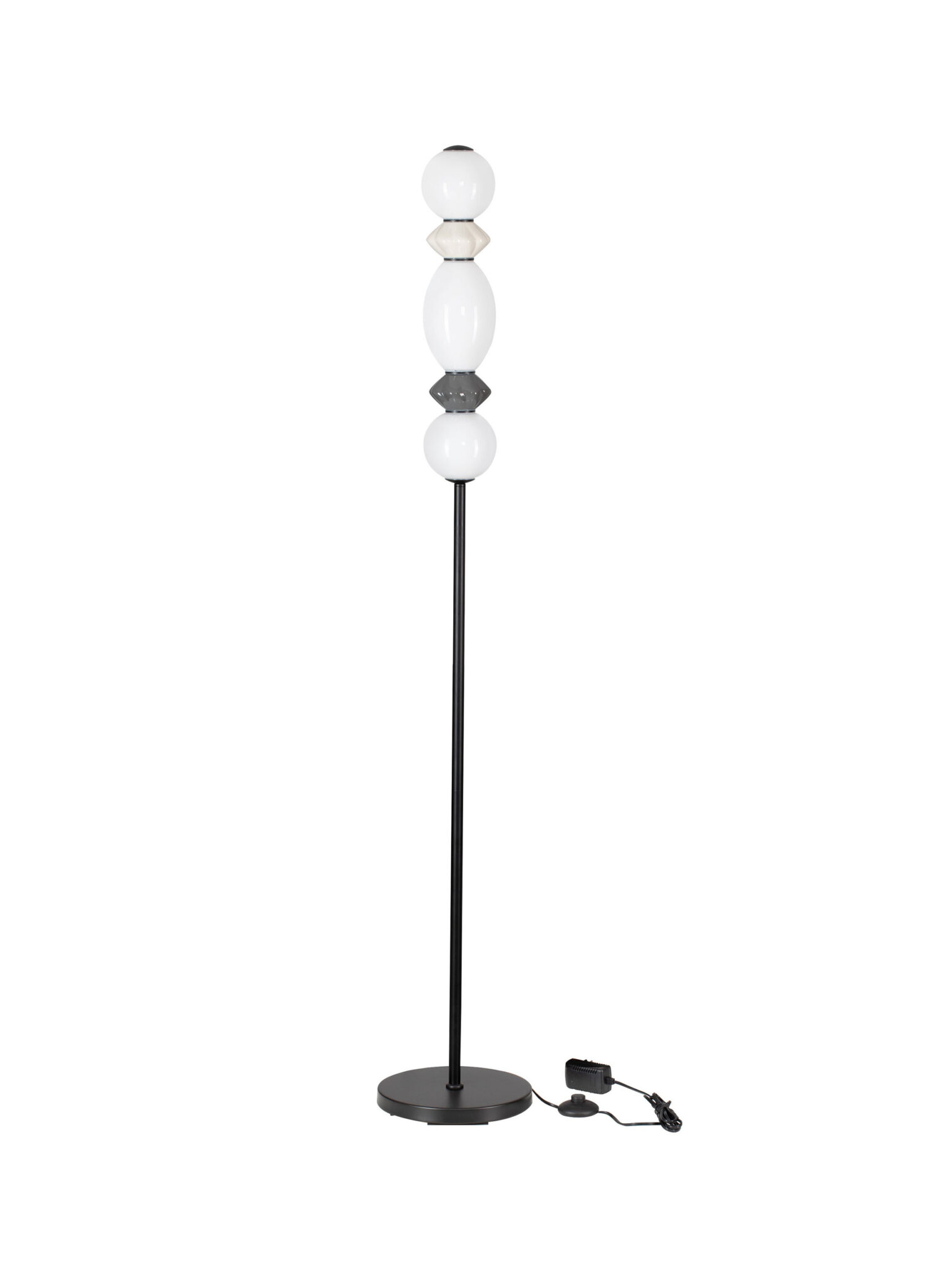 Lampadar Pallina 16W 3000K, Gri si Sticla, Metal, Ceramica Nova Luce