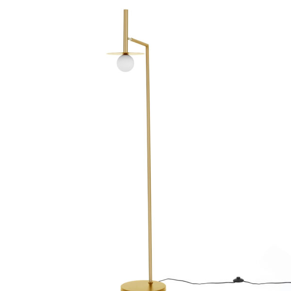 Lampadar Pielo 5W, Alb, Auriu si Sticla, Metal Nova Luce