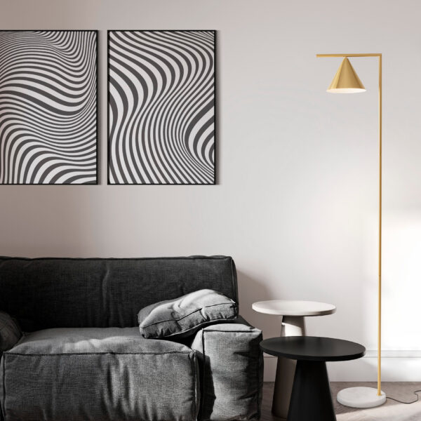 Lampadar Sway 12W, Alama si Metal, Marmura Nova Luce