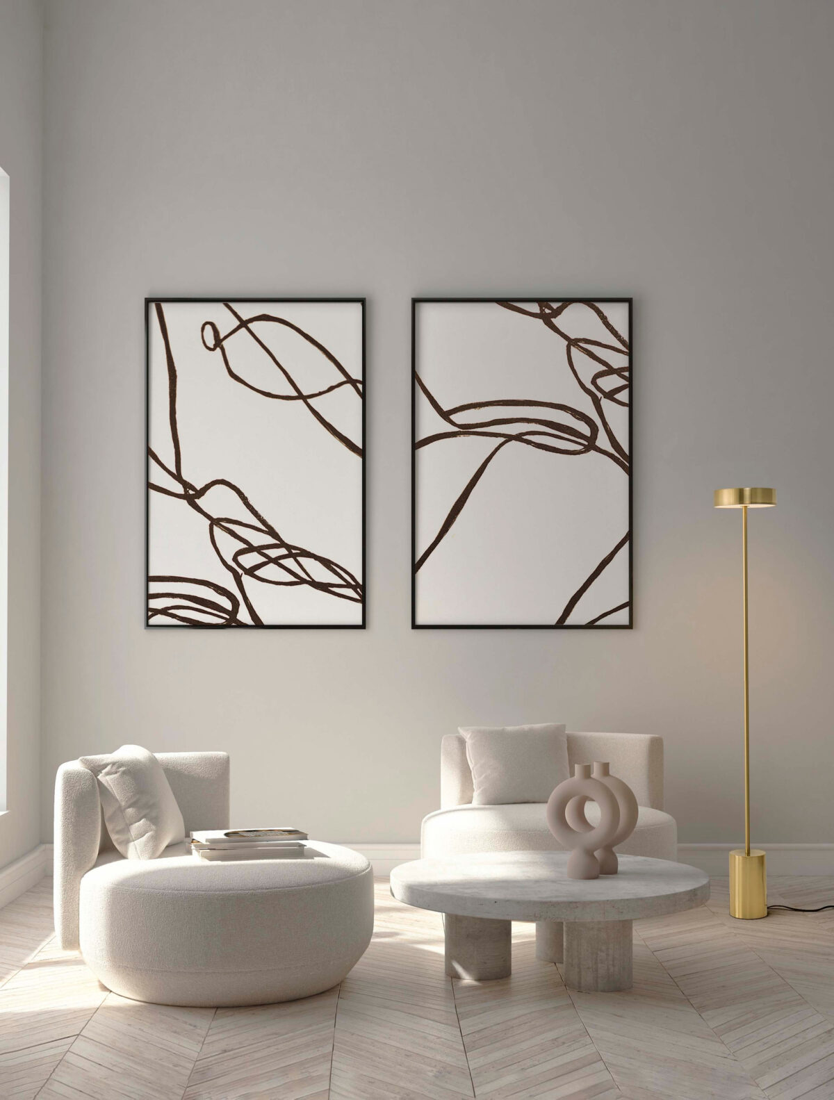 Lampadar Thea 17W 3000K, Auriu si Metal Nova Luce