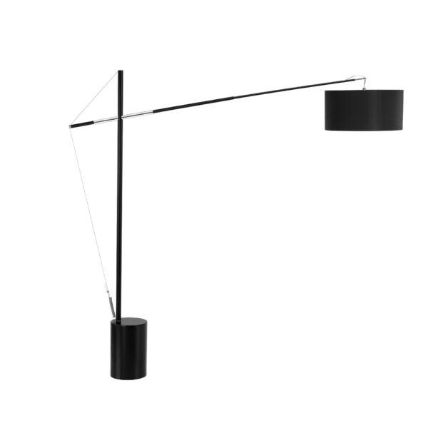 Lampadar Traccia 12W, Negru si Fier, Plastic Nova Luce