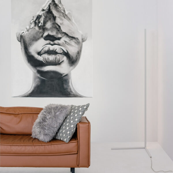 Lampadar V-Line 18W 3000K, Alb si Aluminiu, Acrilic Nova Luce