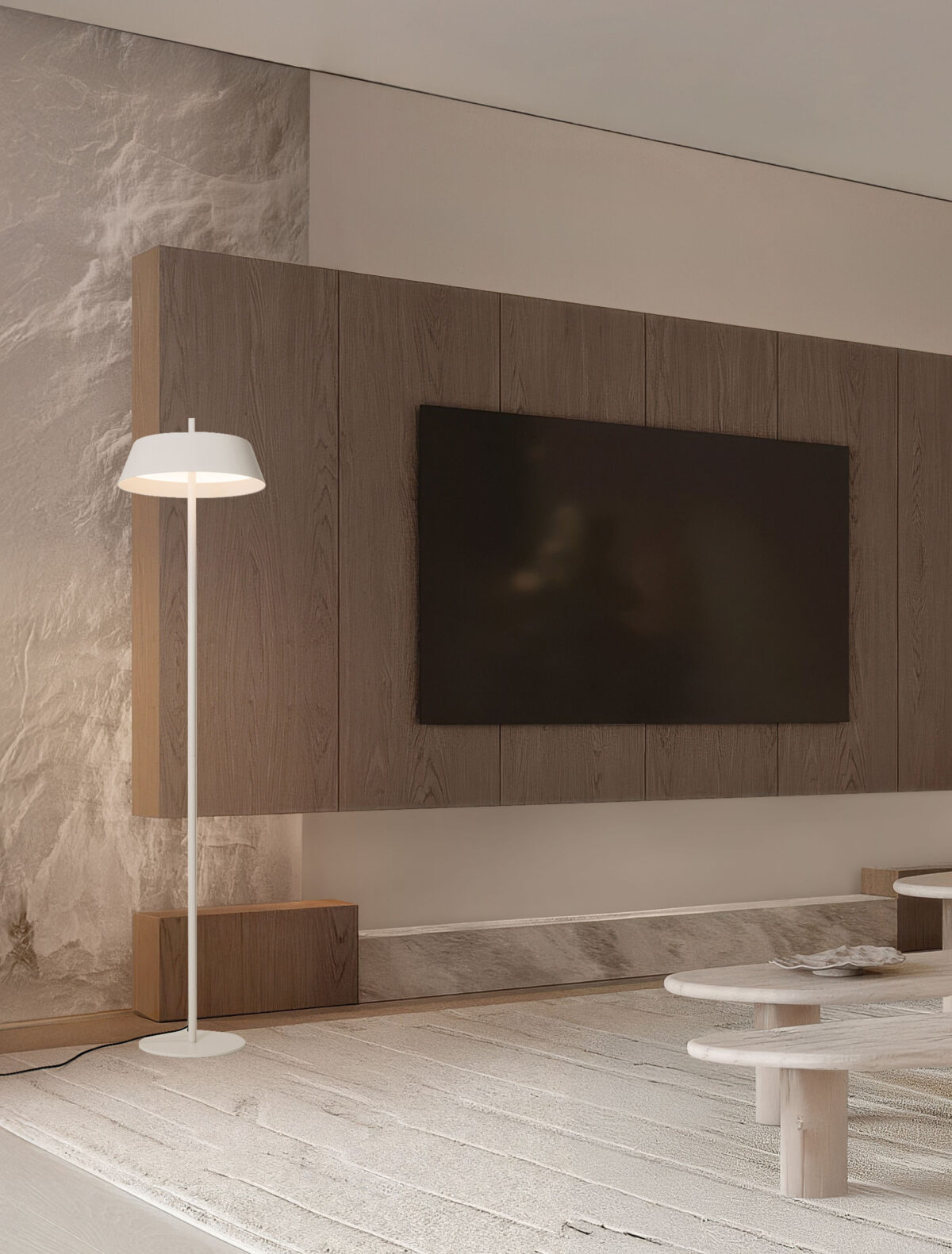 Lampadar Velio 28W 3000K, Alb si Otel, Aluminiu, Acrilic Nova Luce