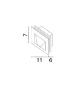 Lumina de treapta Krypton 3W 3000K, Alb si Aluminiu Nova Luce