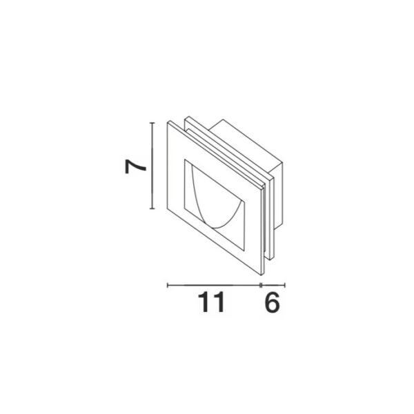 Lumina de treapta Krypton 3W 3000K, Alb si Aluminiu Nova Luce