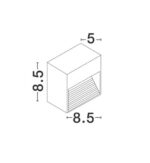 Lumina de treapta Krypton 3W 3000K, Gri inchis si Aluminiu Nova Luce