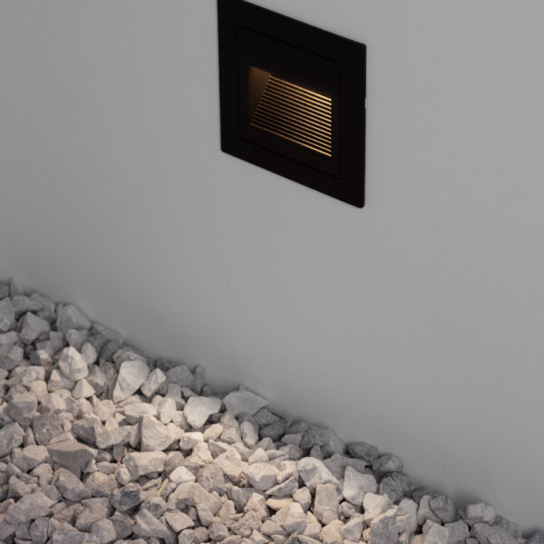 Lumina de treapta Mono 3W 3000K, Negru si Aluminiu Nova Luce