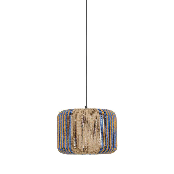 Lustra Abby 12W, Negru, Albastru, Galben, Bej si Otel, Furtun luminos Nova Luce