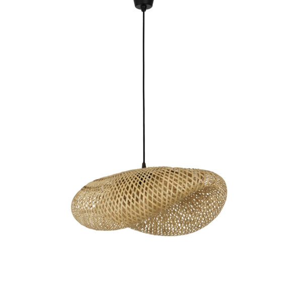 Lustra Adaline 12W, Negru, Bej si Bambus Nova Luce