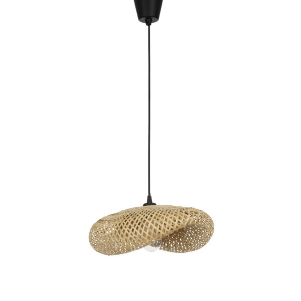 Lustra Adaline 12W, Negru, Bej si Bambus Nova Luce