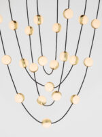 Lustra Alcinoe 102W 3000K, Negru, Auriu si Aluminiu, Acrilic Nova Luce