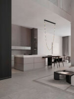Lustra Alcinoe 54W 3000K, Negru, Auriu si Aluminiu, Acrilic Nova Luce