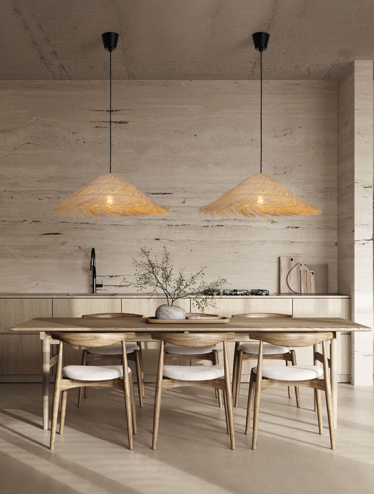 Lustra Alua 12W, Negru, Bej si Ratan Nova Luce Lustra Alua 12W, Negru, Bej si Ratan Nova Luce