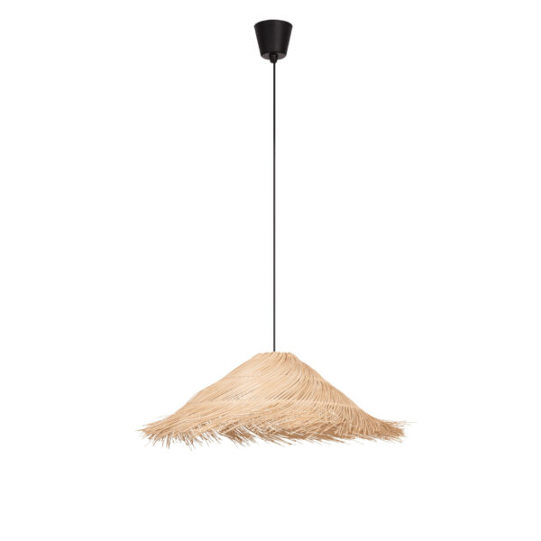 Lustra Alua 12W, Negru, Bej si Ratan Nova Luce
