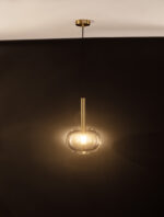 Lustra Amelia 5W, Auriu si Sticla, Metal Nova Luce