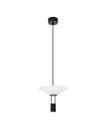 Lustra Anafi 8W 3000K, Negru si Otel, Aluminiu, Acrilic Nova Luce