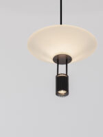 Lustra Anafi 8W 3000K, Negru si Otel, Aluminiu, Acrilic Nova Luce