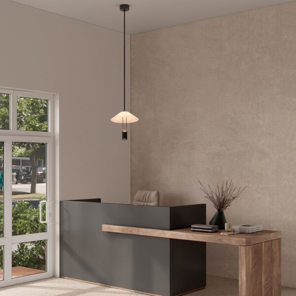 Lustra Anafi 8W 3000K, Negru si Otel, Aluminiu, Acrilic Nova Luce
