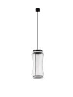Lustra Anapnoe 23W 3000K, Negru si Otel, Sticla, Aluminiu Nova Luce