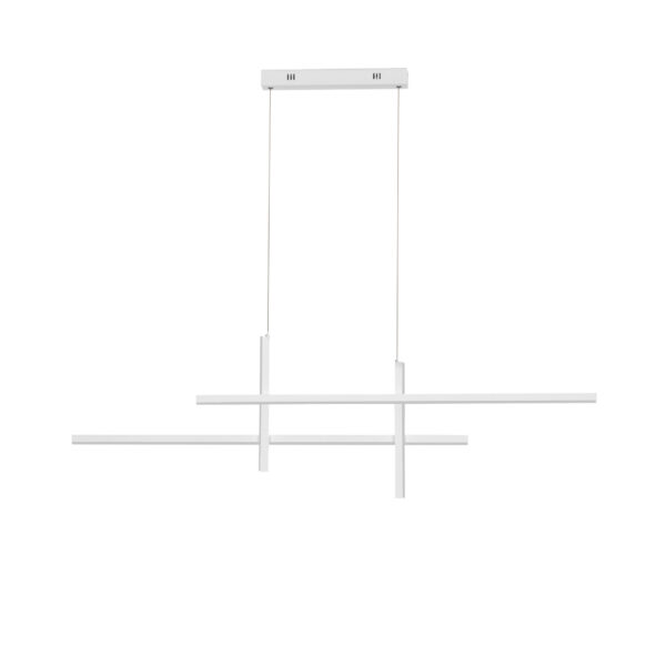 Lustra Antama 40W 3200 K, Alb si Otel, Aluminiu, Acrilic Nova Luce