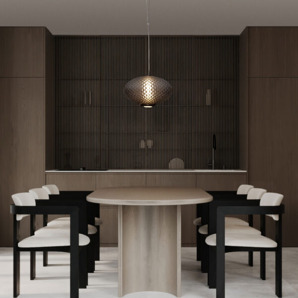Lustra Aora 12W 3000K, Gri si Sticla, Metal Nova Luce
