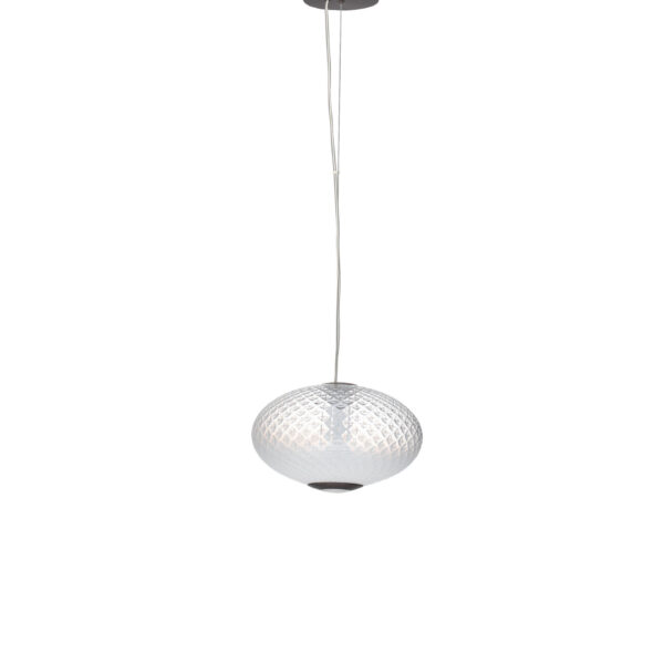 Lustra Aora 12W 3000K, Gri si Sticla, Metal Nova Luce