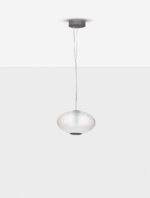 Lustra Aora 12W 3000K, Gri si Sticla, Metal Nova Luce