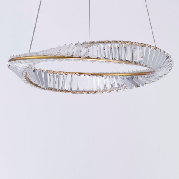 Lustra Aurelia 36W 3500 K, Auriu si Metal, Cristal Nova Luce