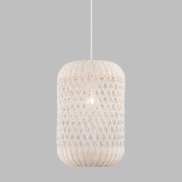 Lustra Aurora 12W, Alb si Ratan Nova Luce