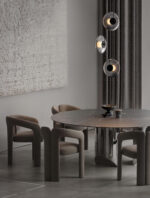 Lustra Ballet 24W 3000K, Negru si Sticla, Metal Nova Luce
