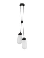 Lustra Blaky 10W, Negru, Alb si Sticla, Metal Nova Luce