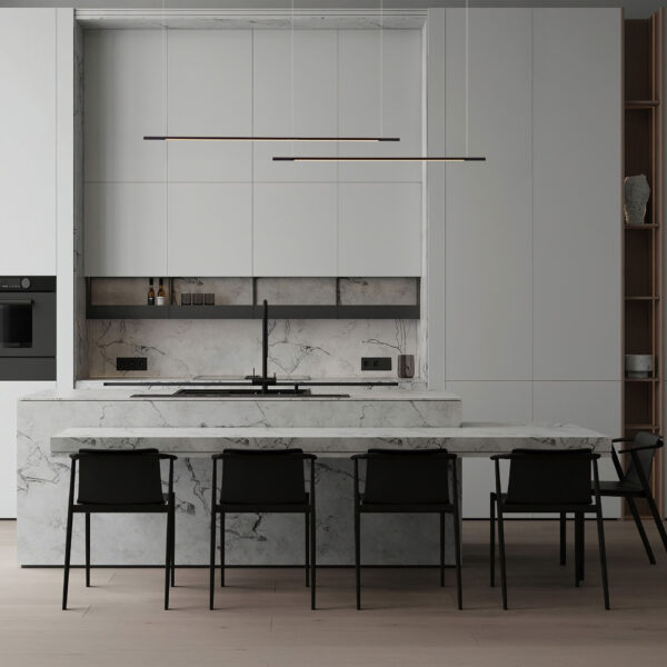 Lustra Brillia 40W 3000 | 2700 | 4000K, Negru si Aluminiu Nova Luce