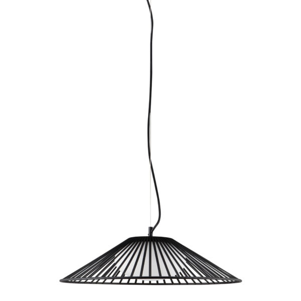 Lustra Brume 13W 3000K, Negru, Alb si Sticla, Metal Nova Luce