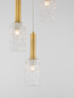 Lustra Certa 36W, Negru, Auriu, Transparent si Sticla, Metal Nova Luce