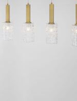 Lustra Certa 48W, Negru, Auriu, Transparent si Sticla, Metal Nova Luce
