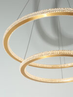 Lustra Cilion 56W 3000K, Auriu si Aluminiu, Acrilic Nova Luce