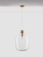 Lustra Cinzia 12W, Auriu, Transparent si Sticla, Metal Nova Luce
