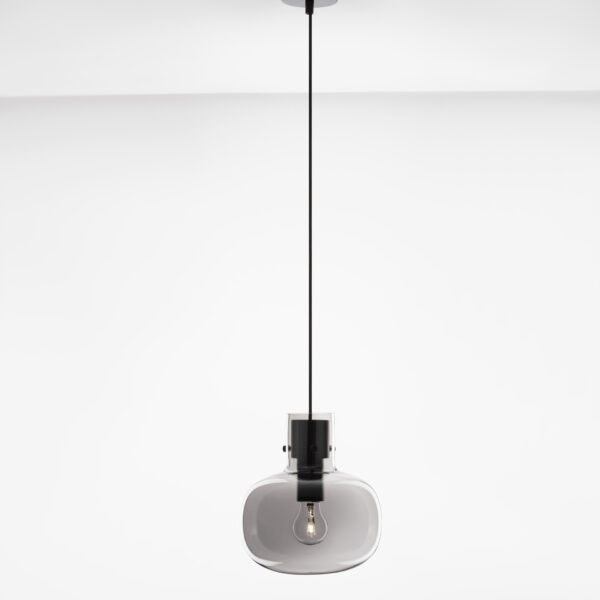 Lustra Cinzia 12W, Negru si Sticla, Metal Nova Luce
